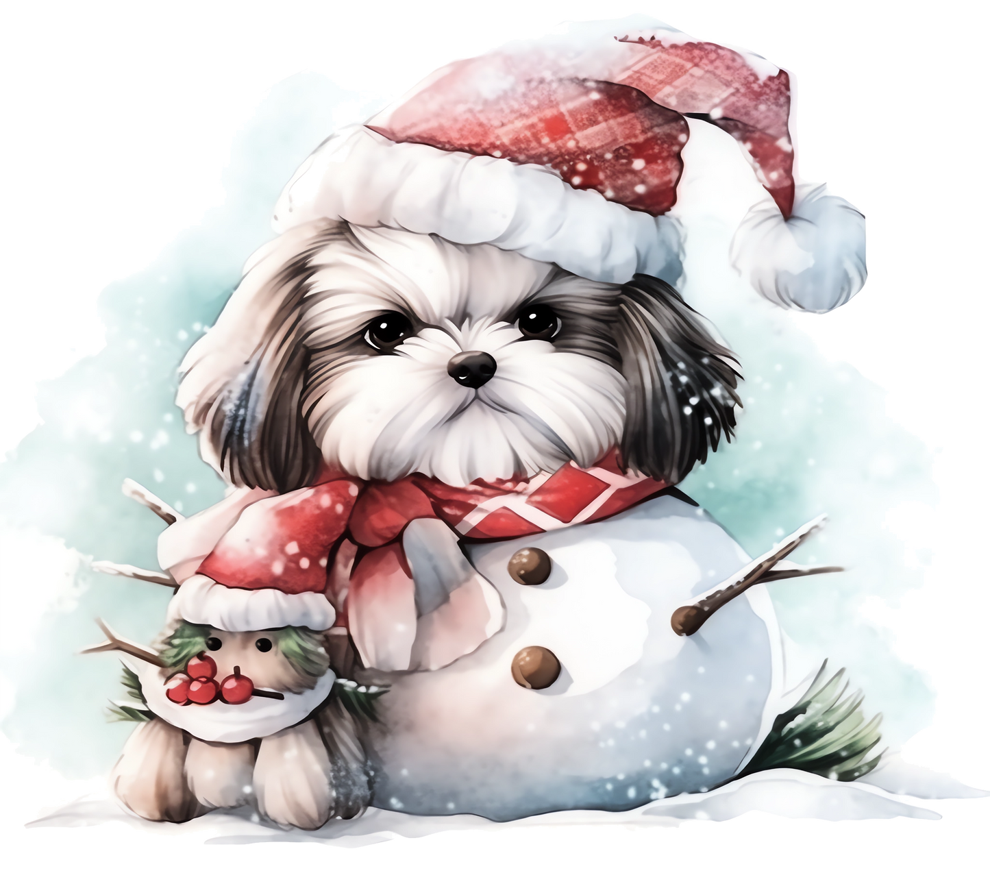 Shih Tzu Bügelbild Weihnachten #8