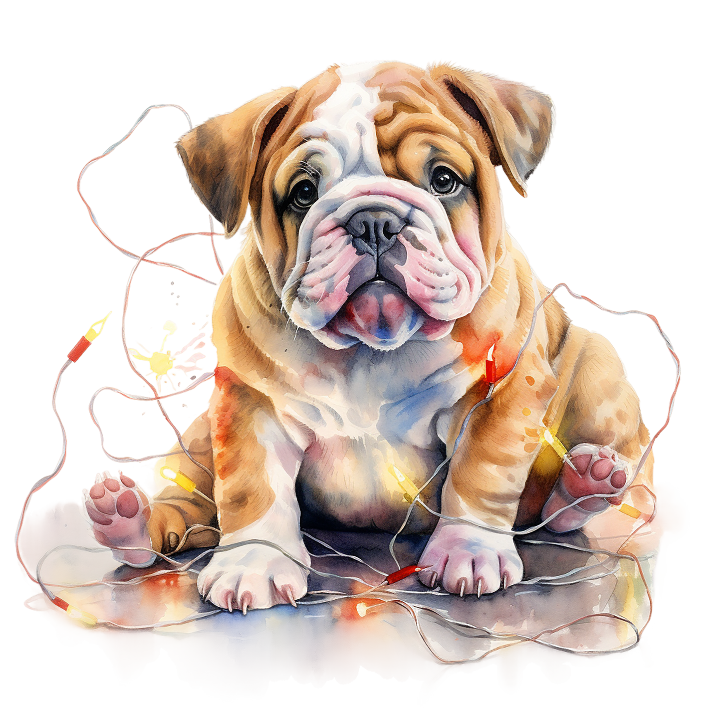 Englische Bulldogge Bügelbild Weihnachten #10