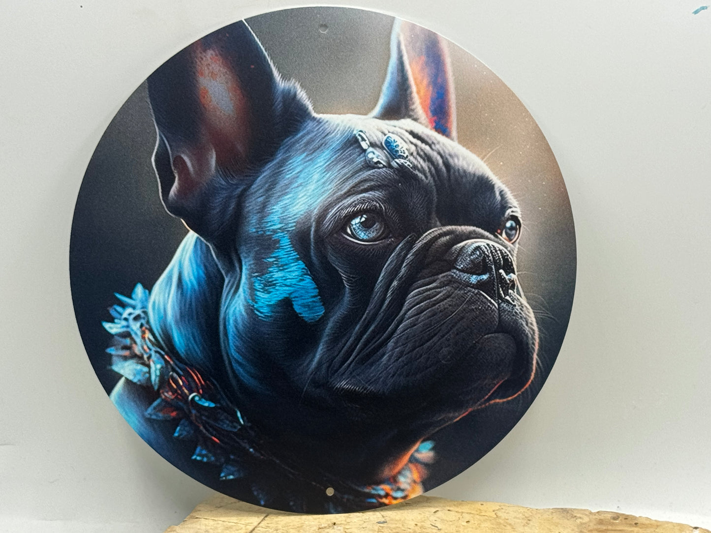 Französische Bulldogge Türschild / Dekoschild / Blechschild #50