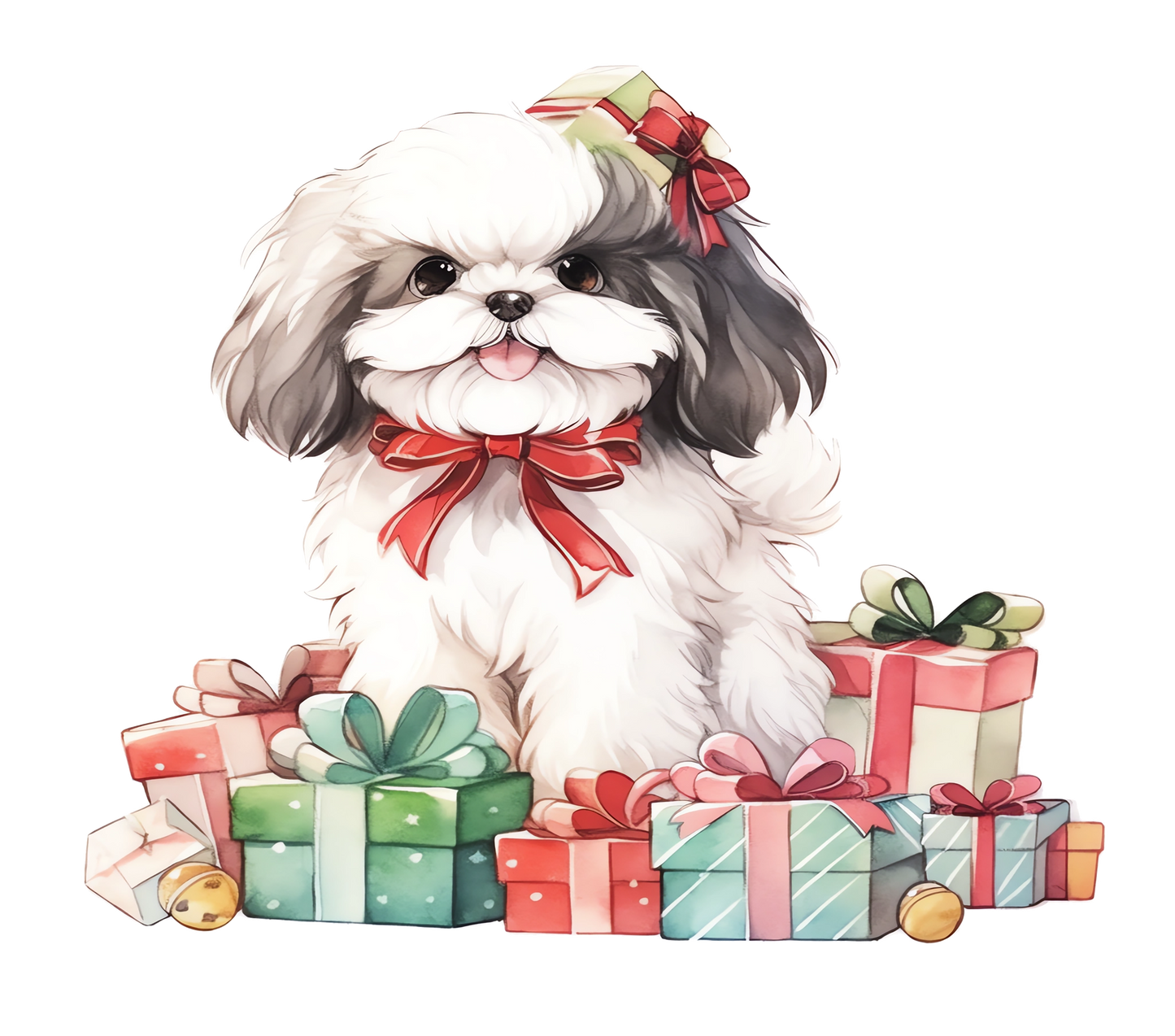 Shih Tzu Bügelbild Weihnachten #3