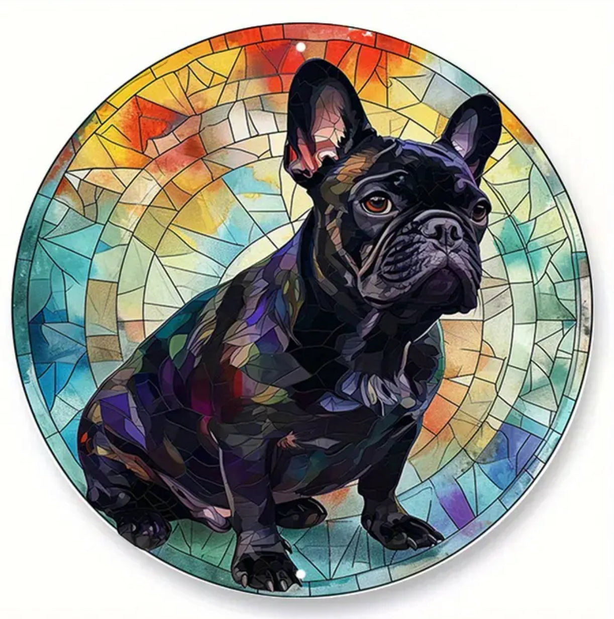 Französische Bulldogge Türschild / Dekoschild / Blechschild #12