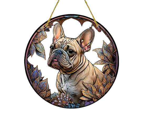 Französische Bulldogge Dekoschild / Dekoration / Sonnenfänger #13