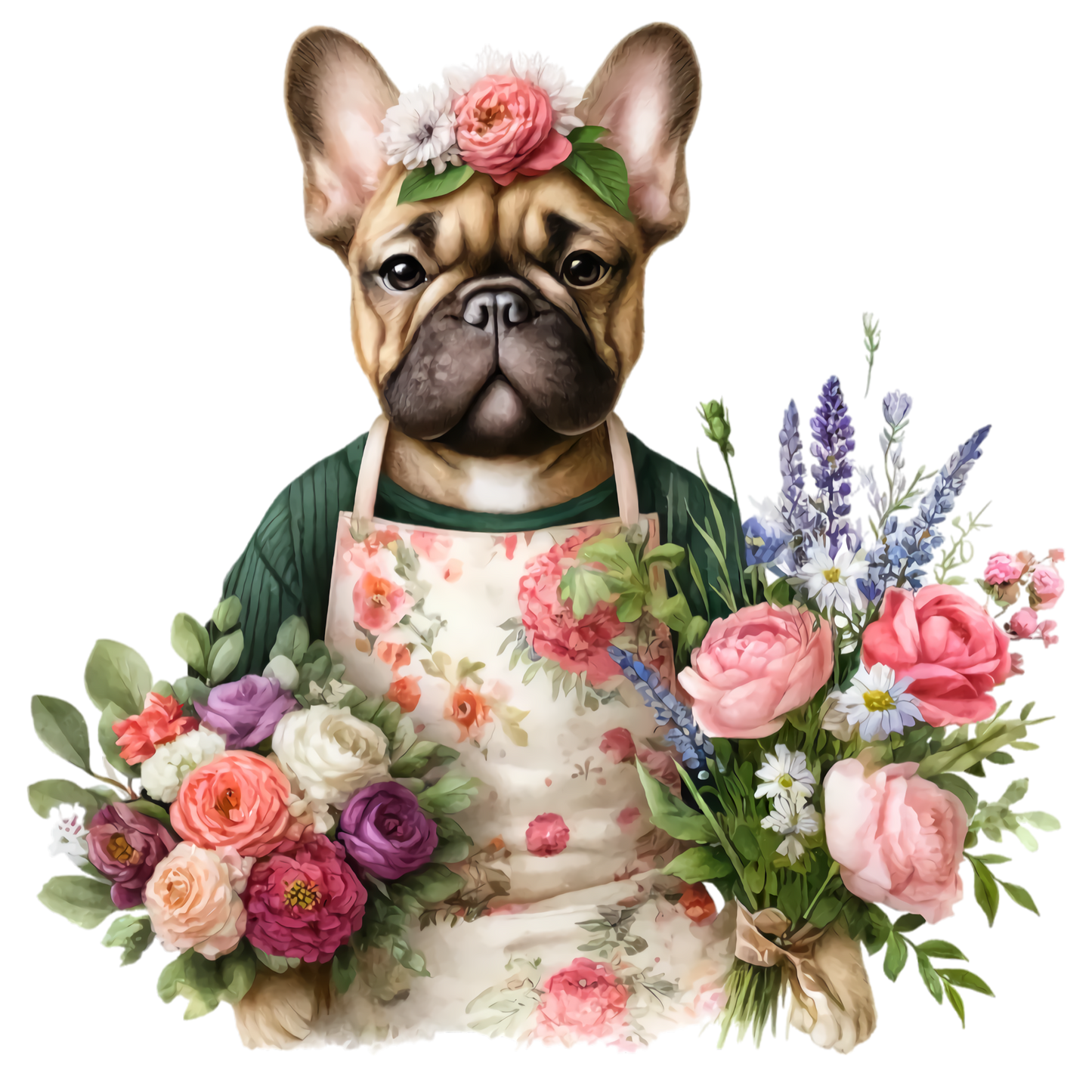 Französische Bulldogge Bügelbild Fiktiv #56