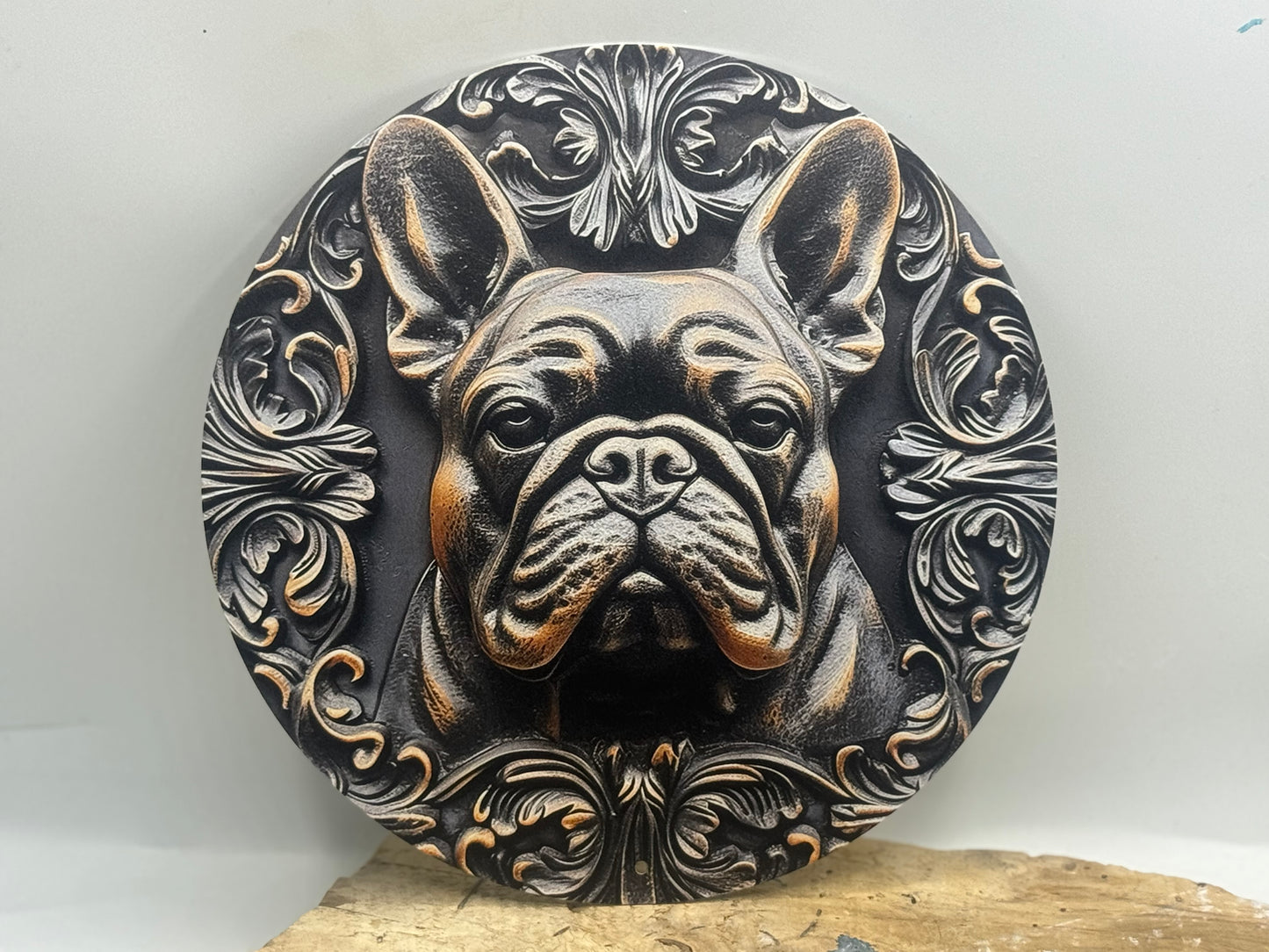 Französische Bulldogge Türschild / Dekoschild / Blechschild #28