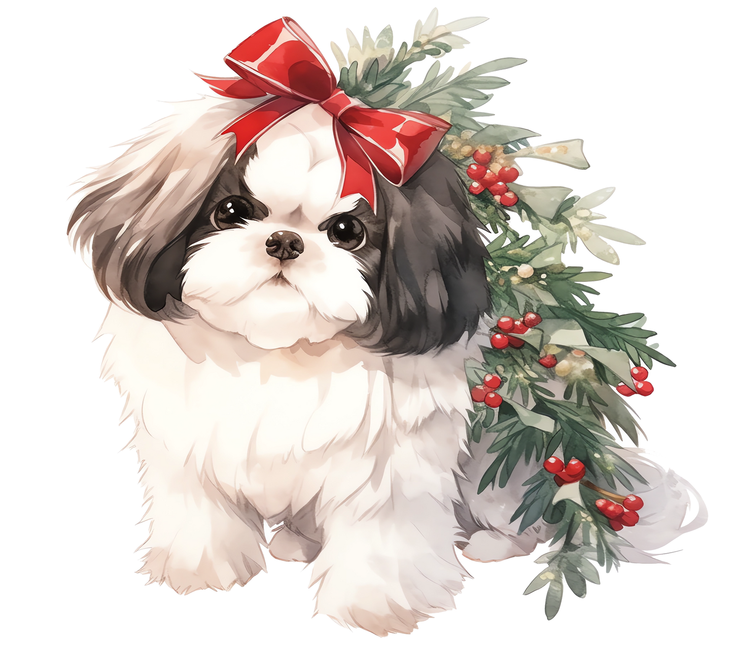 Shih Tzu Bügelbild Weihnachten #5