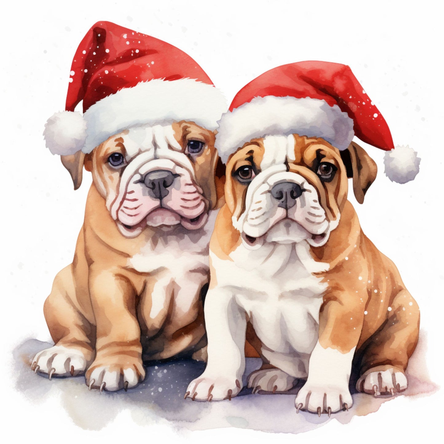 Englische Bulldogge Bügelbild Weihnachten #38
