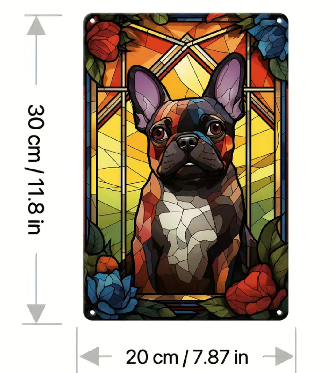 Französische Bulldogge Dekoschild / Dekoration/ Sonnenfänger #28