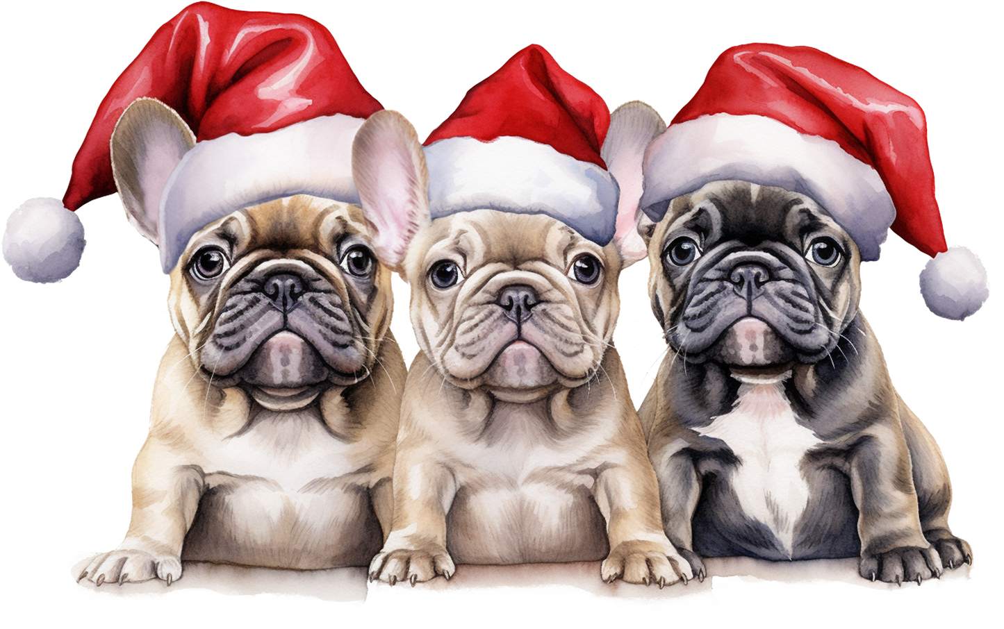 Französische Bulldogge Bügelbild Weihnachten #52