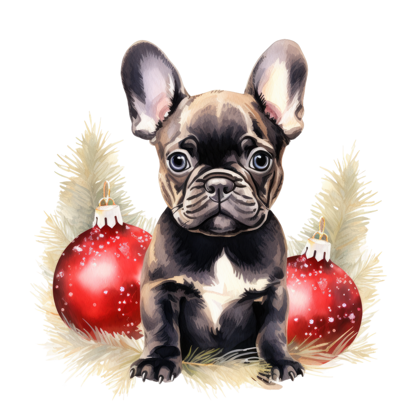 Französische Bulldogge Bügelbild Weihnachten #91