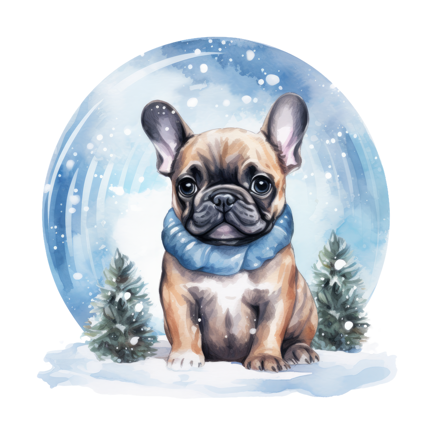 Französische Bulldogge Bügelbild Weihnachten #83