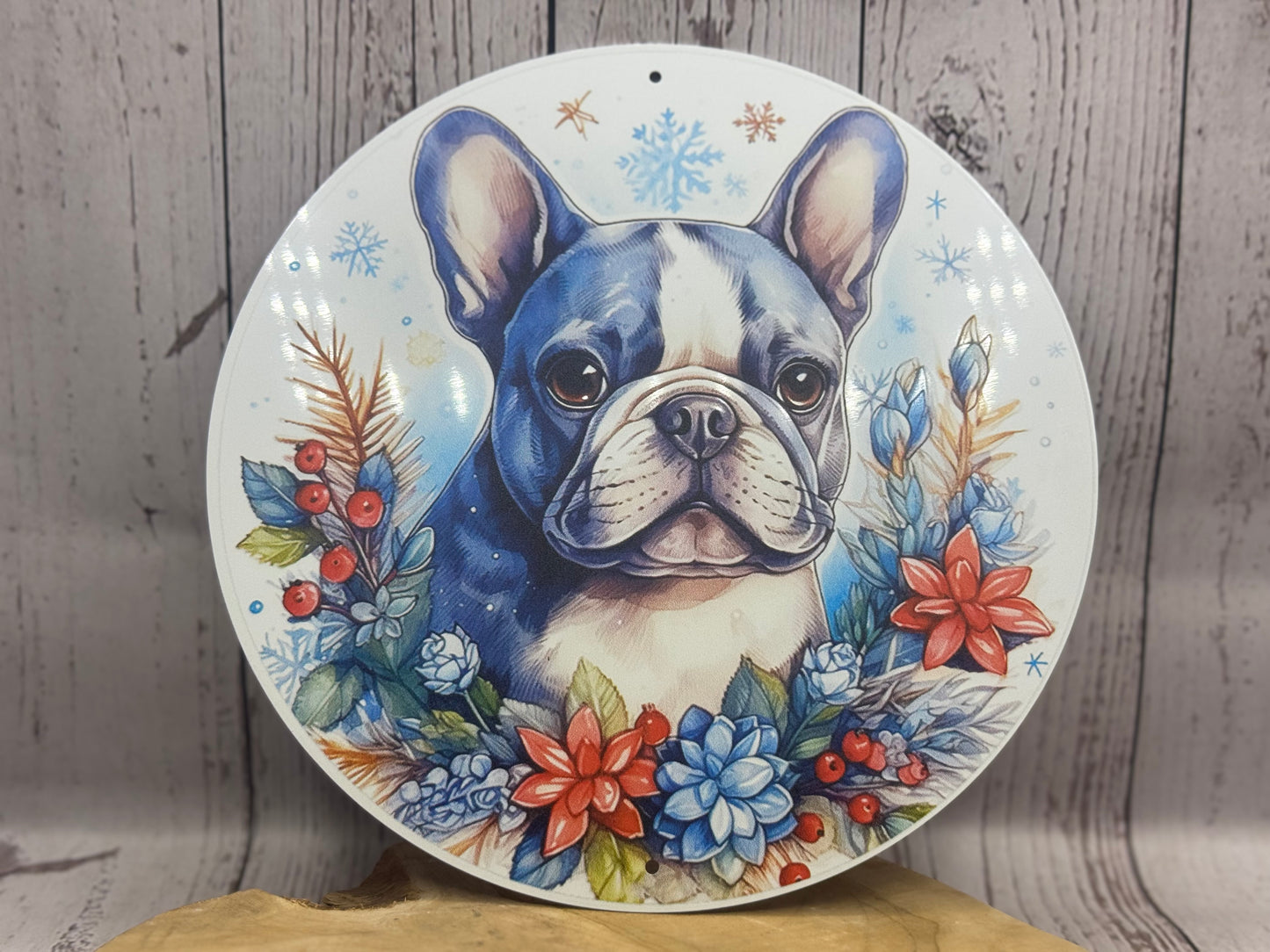 Französische Bulldogge Türschild / Dekoschild / Blechschild #142