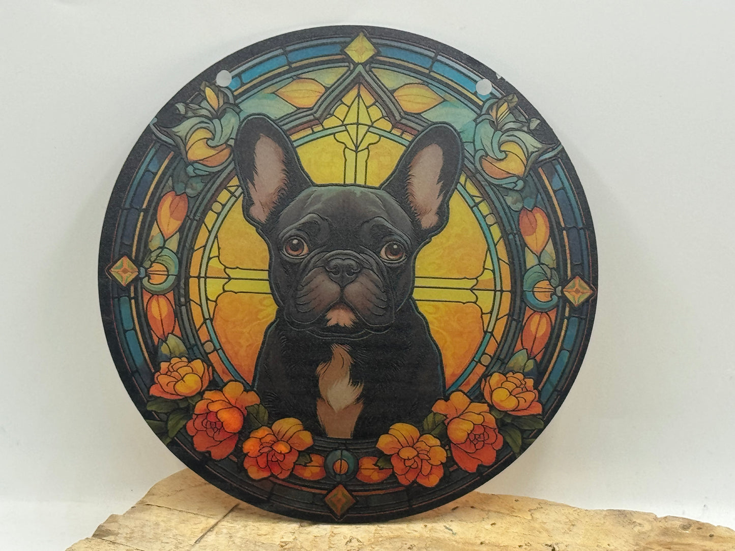 Französische Bulldogge Dekoschild / Dekoration / Sonnenfänger #23