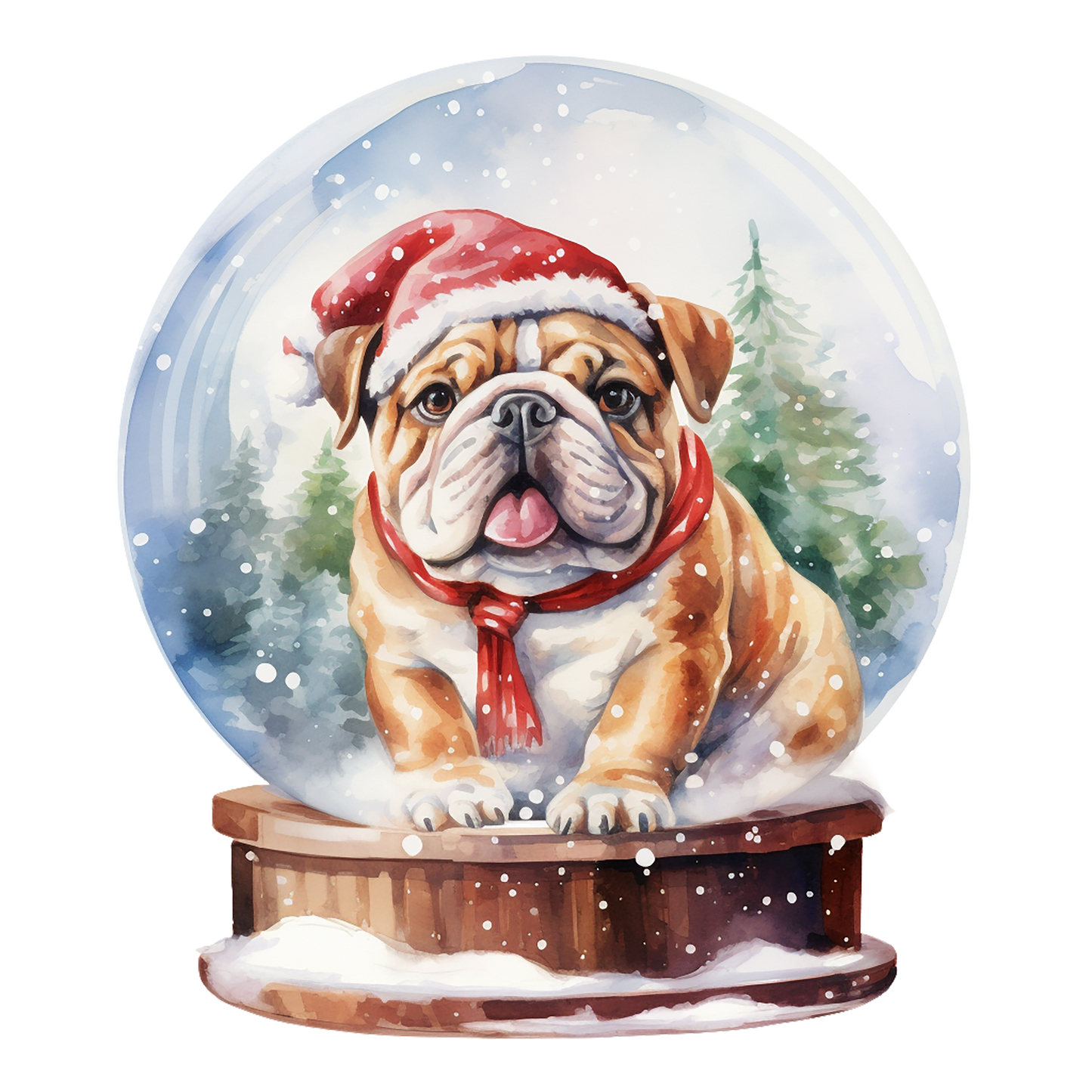 Englische Bulldogge Bügelbild Weihnachten #18