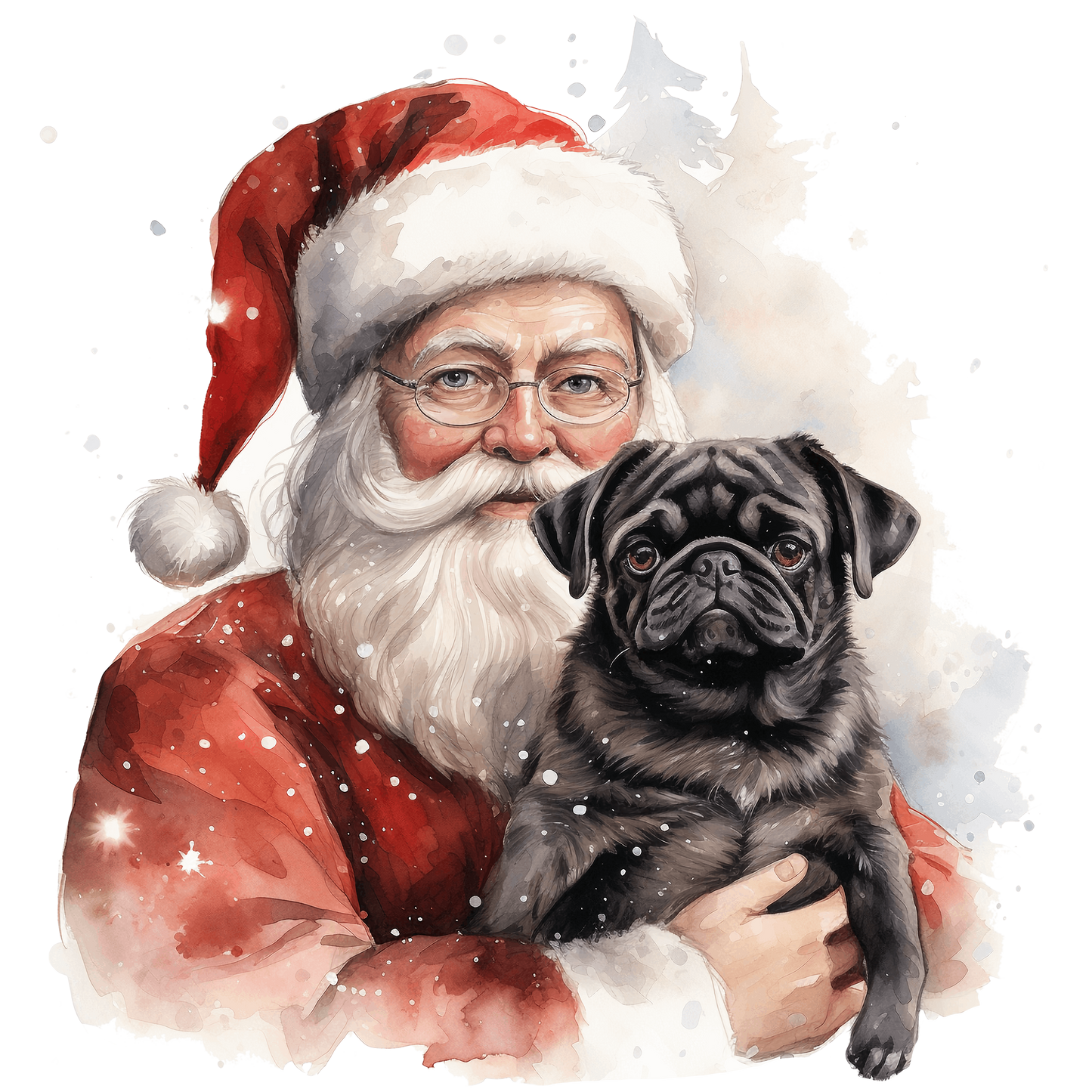 Mops Bügelbild Weihnachten #20