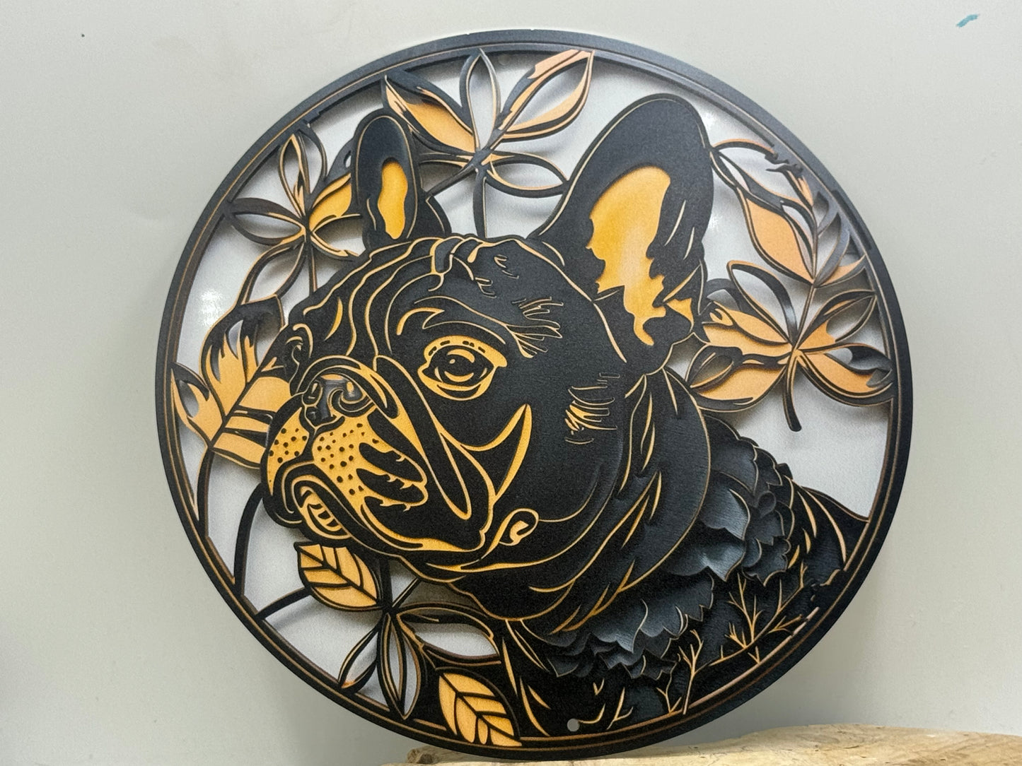 Französische Bulldogge Türschild / Dekoschild / Blechschild #105