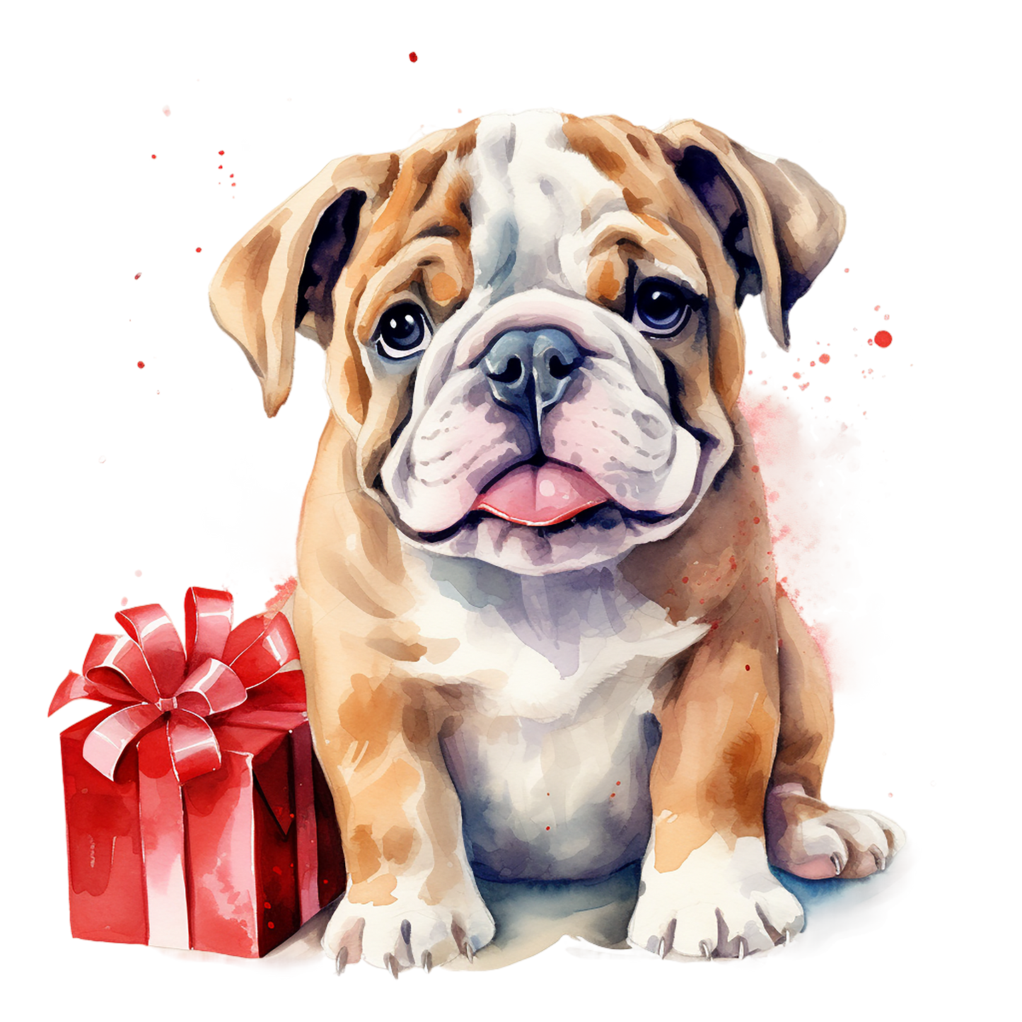Englische Bulldogge Bügelbild Weihnachten #15