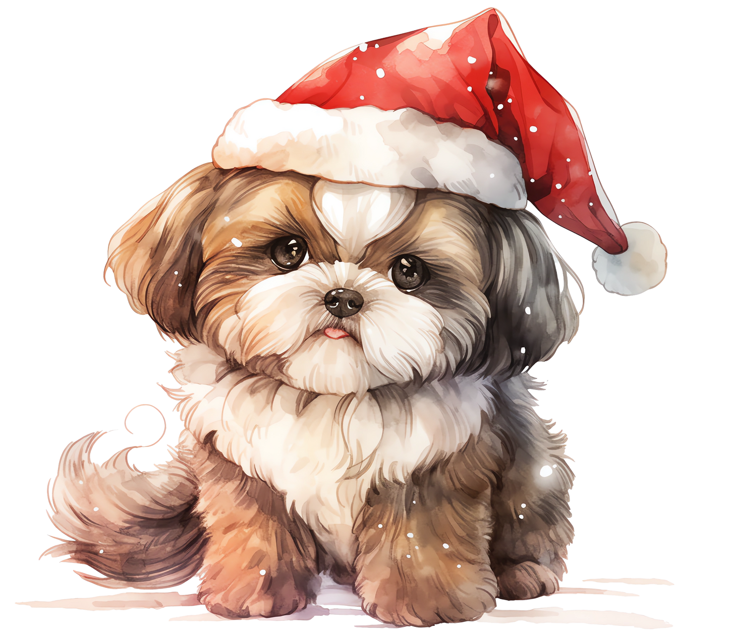 Shih Tzu Bügelbild Weihnachten #13