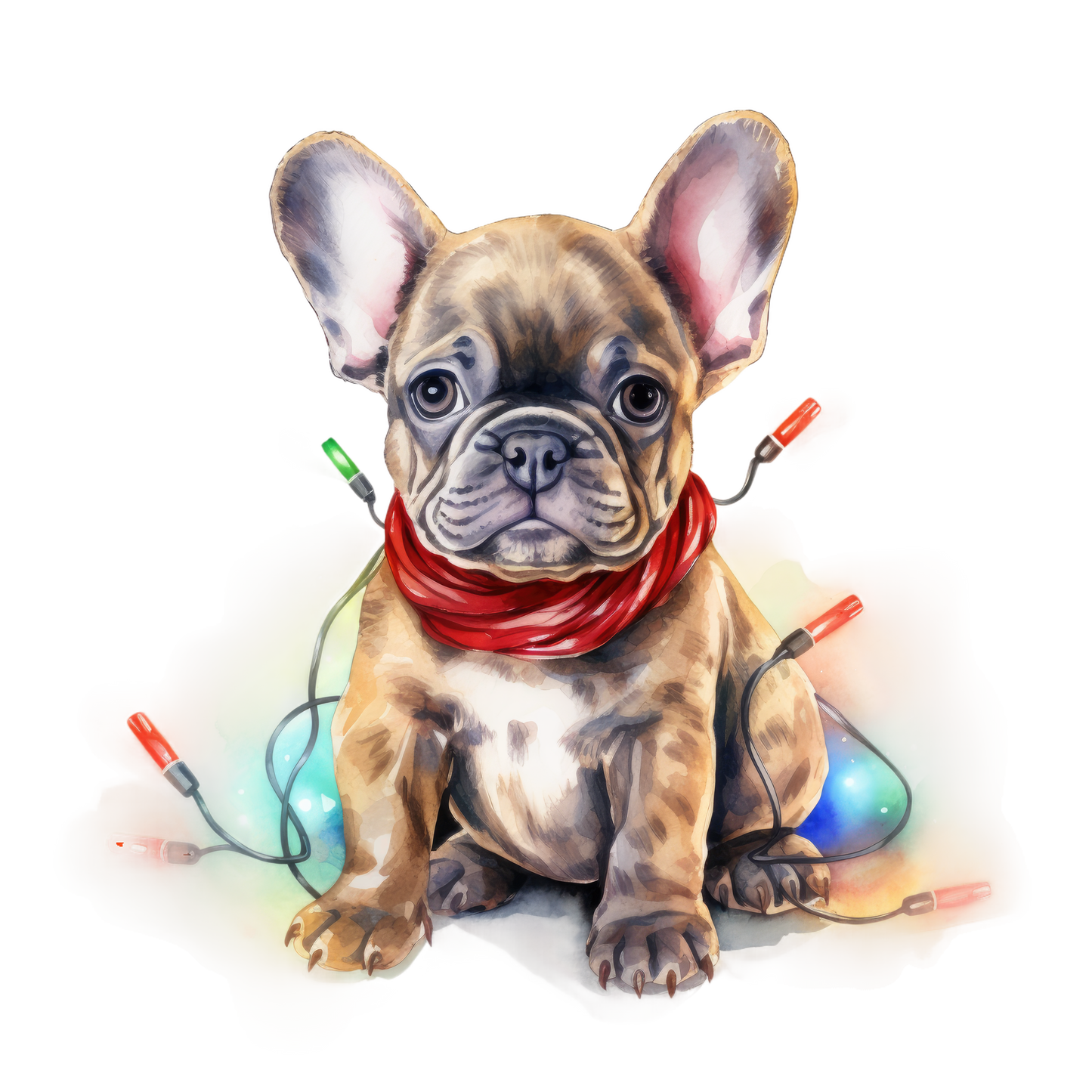 Französische Bulldogge Bügelbild Weihnachten #97
