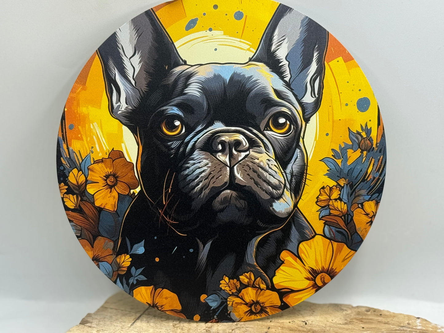 Französische Bulldogge Türschild / Dekoschild / Blechschild #19