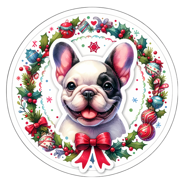 Französische Bulldogge Bügelbild Weihnachten #65