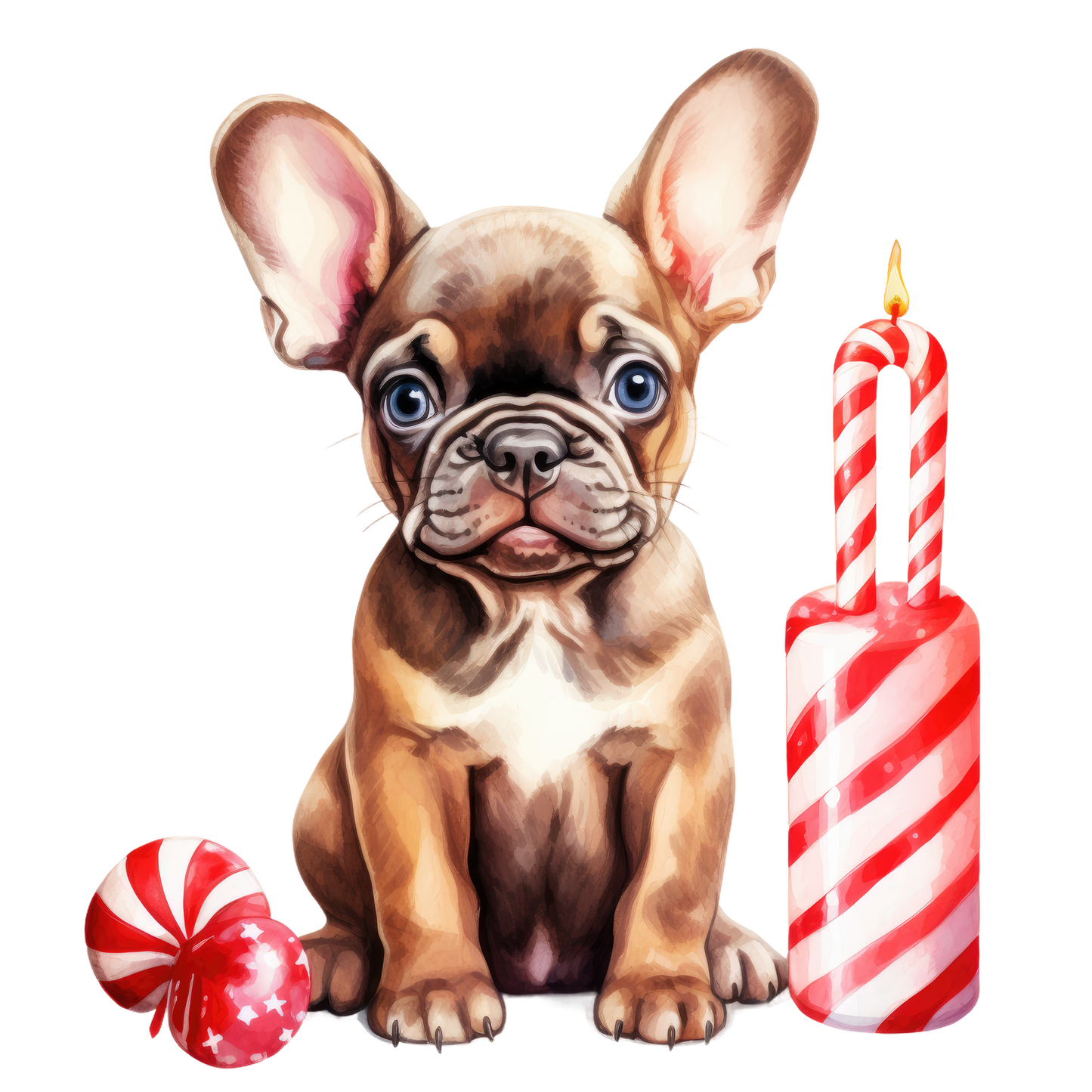 Französische Bulldogge Bügelbild Weihnachten #95