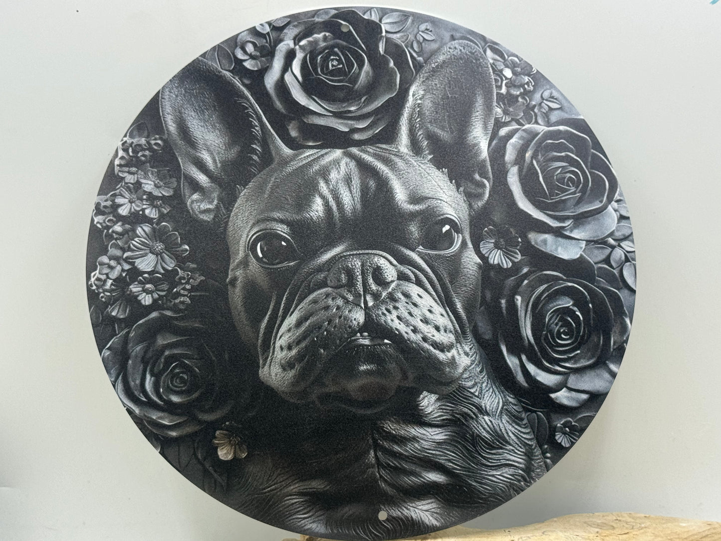 Französische Bulldogge Türschild / Dekoschild / Blechschild #98