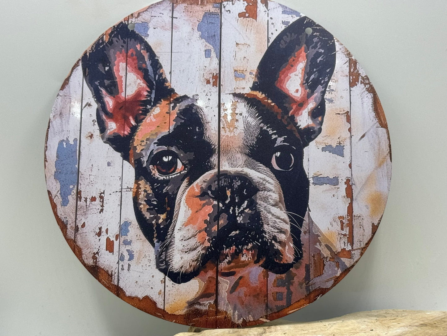 Französische Bulldogge Türschild / Dekoschild / Blechschild #80