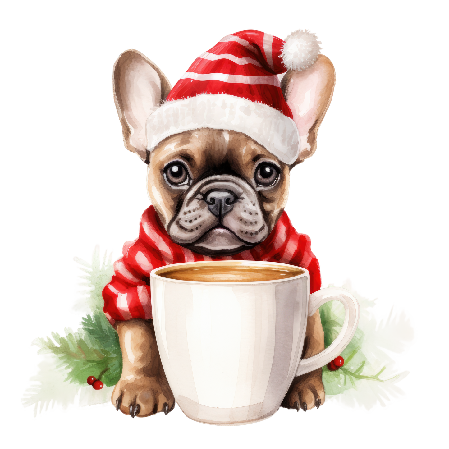 Französische Bulldogge Bügelbild Weihnachten #80