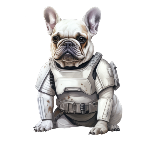 Französische Bulldogge Bügelbild Fiktiv #20