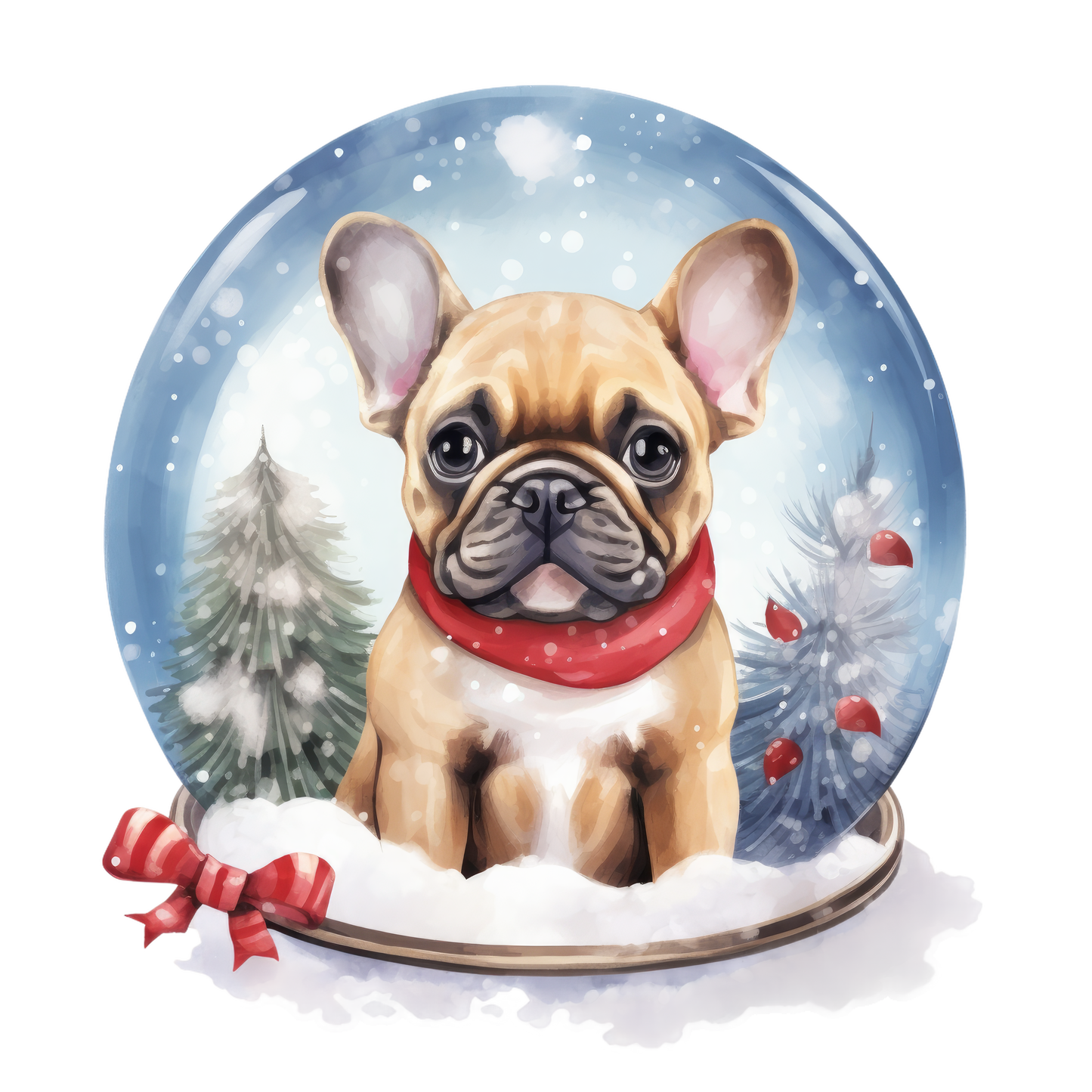 Französische Bulldogge Bügelbild Weihnachten #82