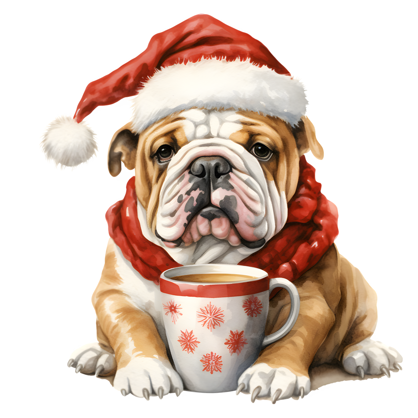 Englische Bulldogge Bügelbild Weihnachten #52