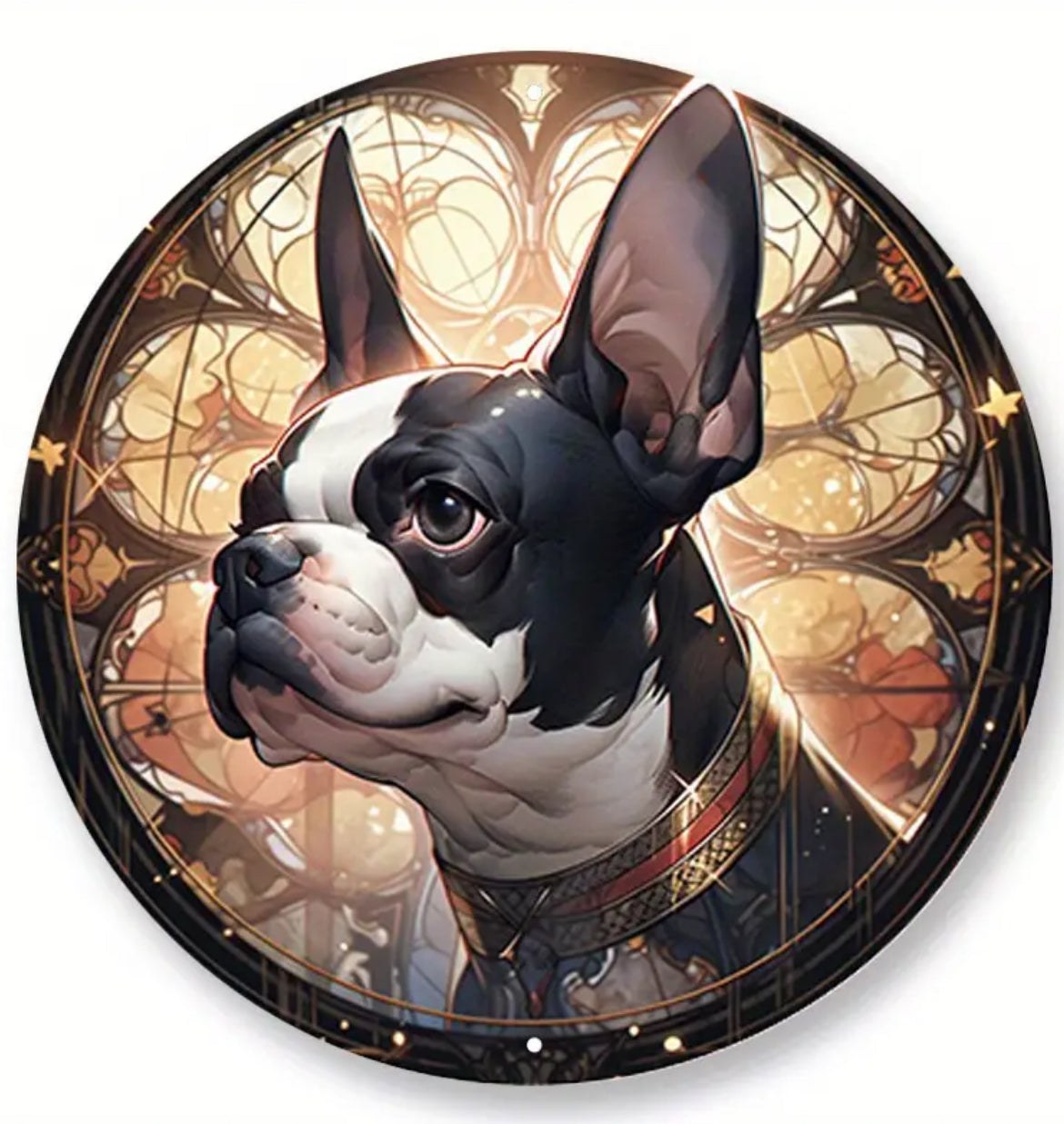 Boston Terrier Türschild / Dekoschild / Blechschild #7 - Sale