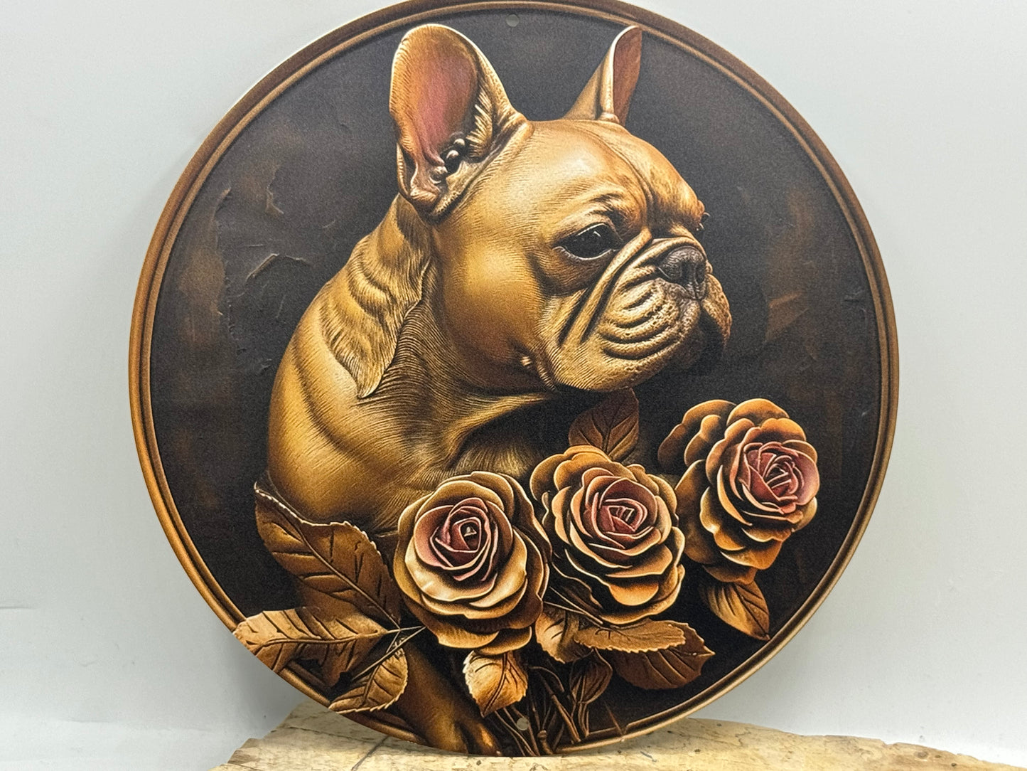 Französische Bulldogge Türschild / Dekoschild / Blechschild #52