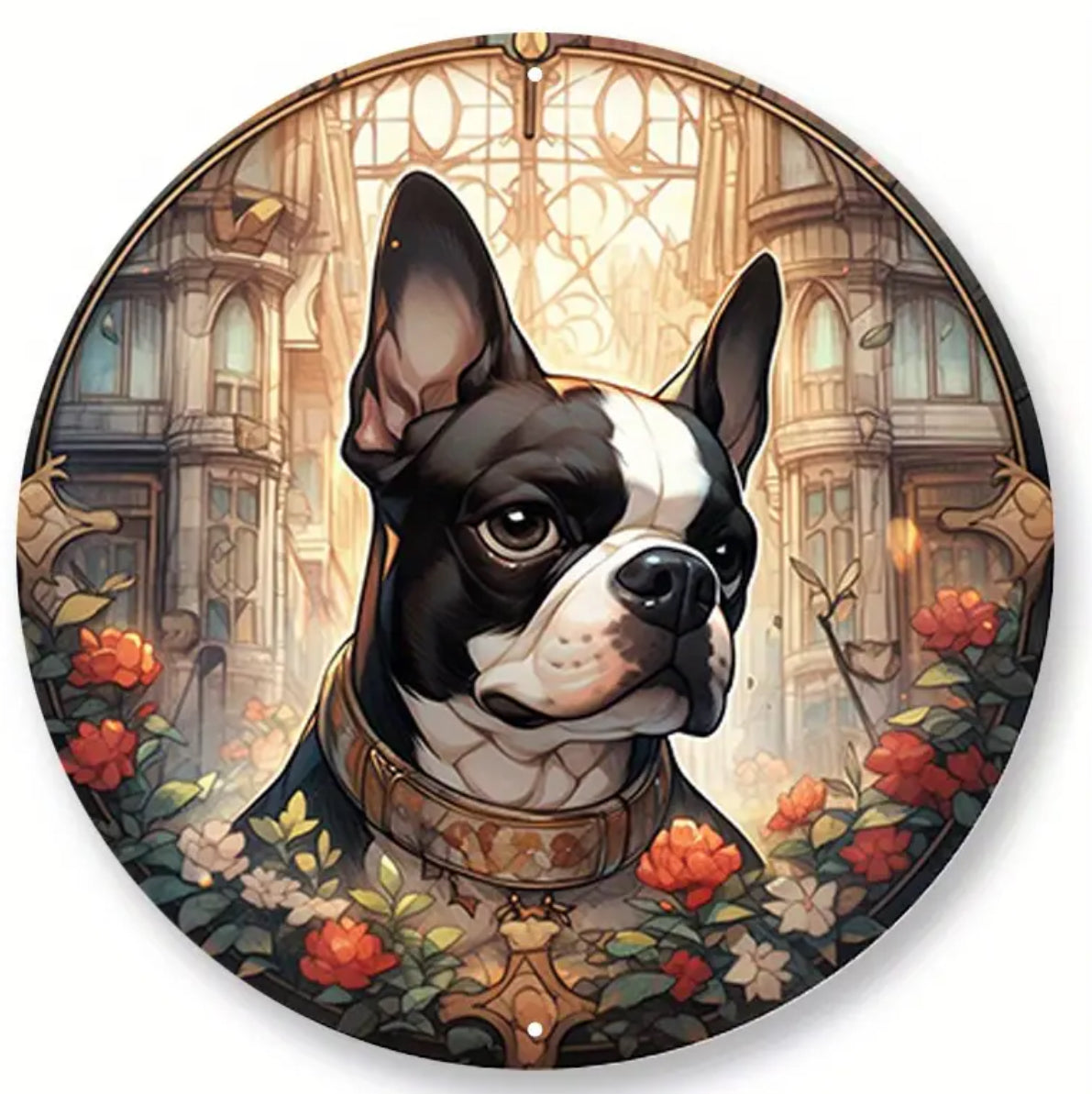 Boston Terrier Türschild / Dekoschild / Blechschild #6 - Sale