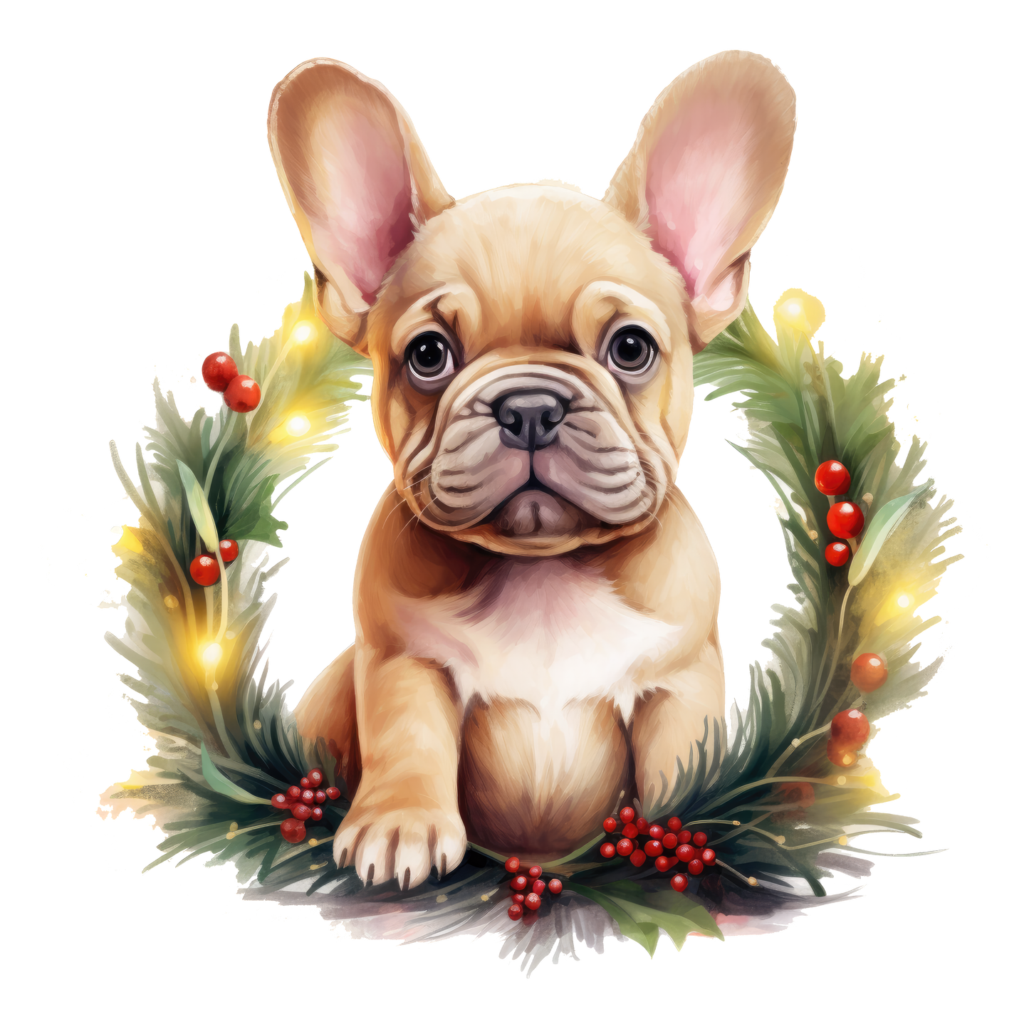 Französische Bulldogge Bügelbild Weihnachten #99