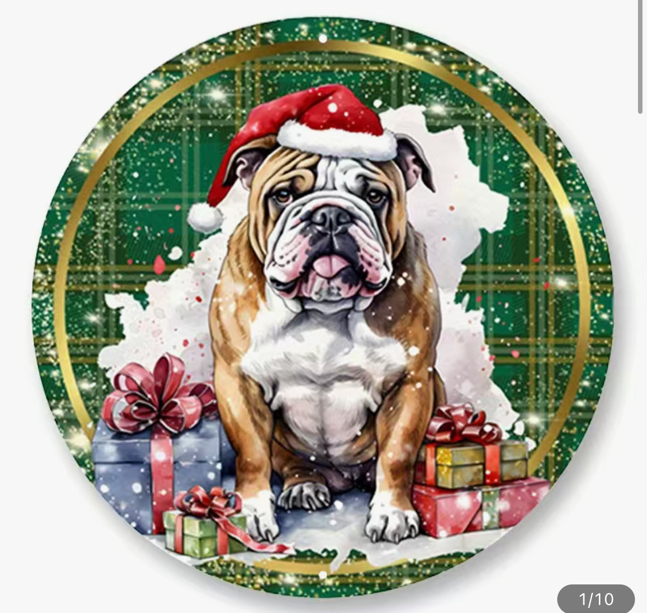 Englische Bulldogge Türschild / Dekoschild / Blechschild - Sale #1