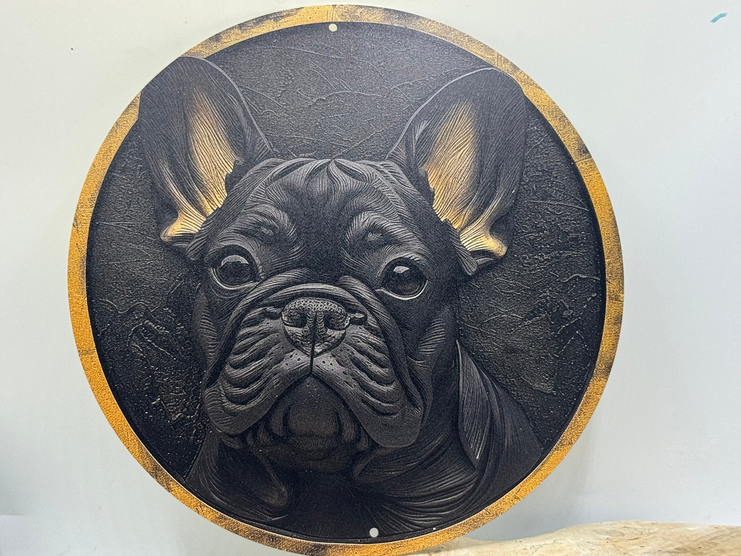 Französische Bulldogge Türschild / Dekoschild / Blechschild #63