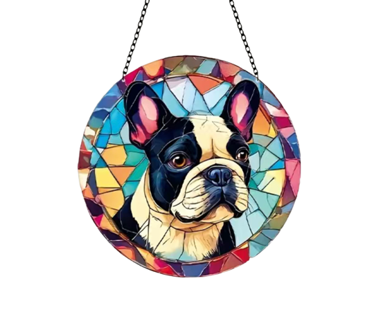 Französische Bulldogge Dekoschild / Dekoration / Sonnenfänger #2