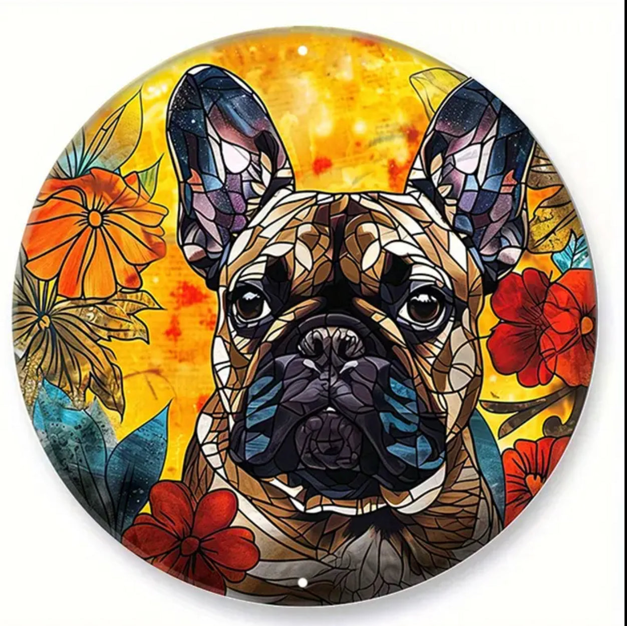 Französische Bulldogge Türschild / Dekoschild / Blechschild #11