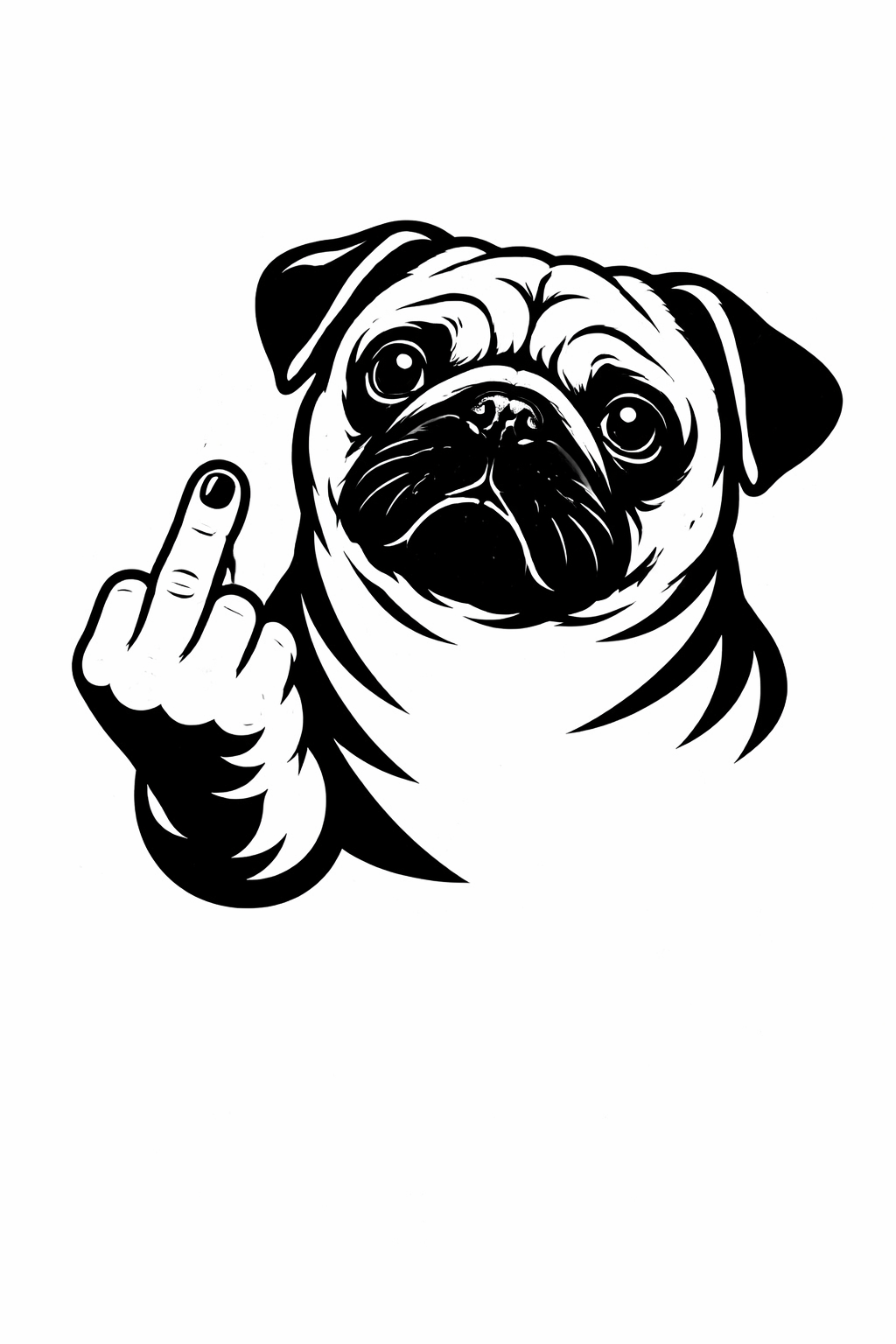 Mops Autoaufkleber #45
