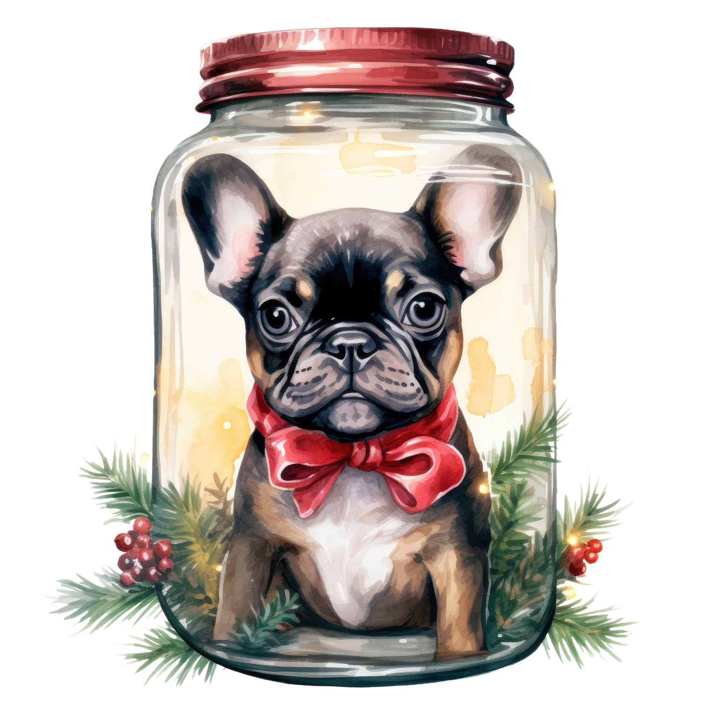 Französische Bulldogge Bügelbild Weihnachten #105