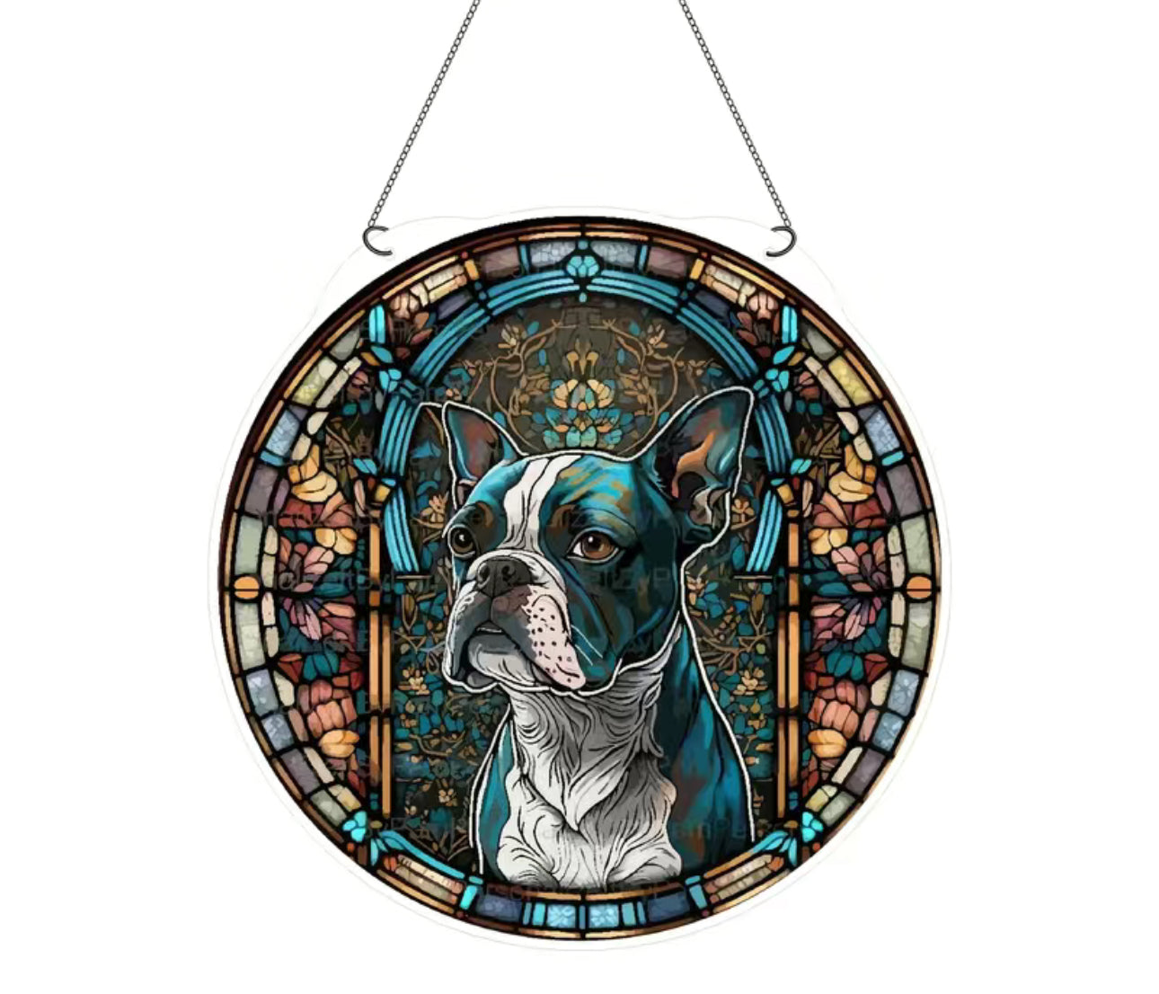 Boston Terrier Dekoschild / Dekoration/ Sonnenfänger #1- Sale