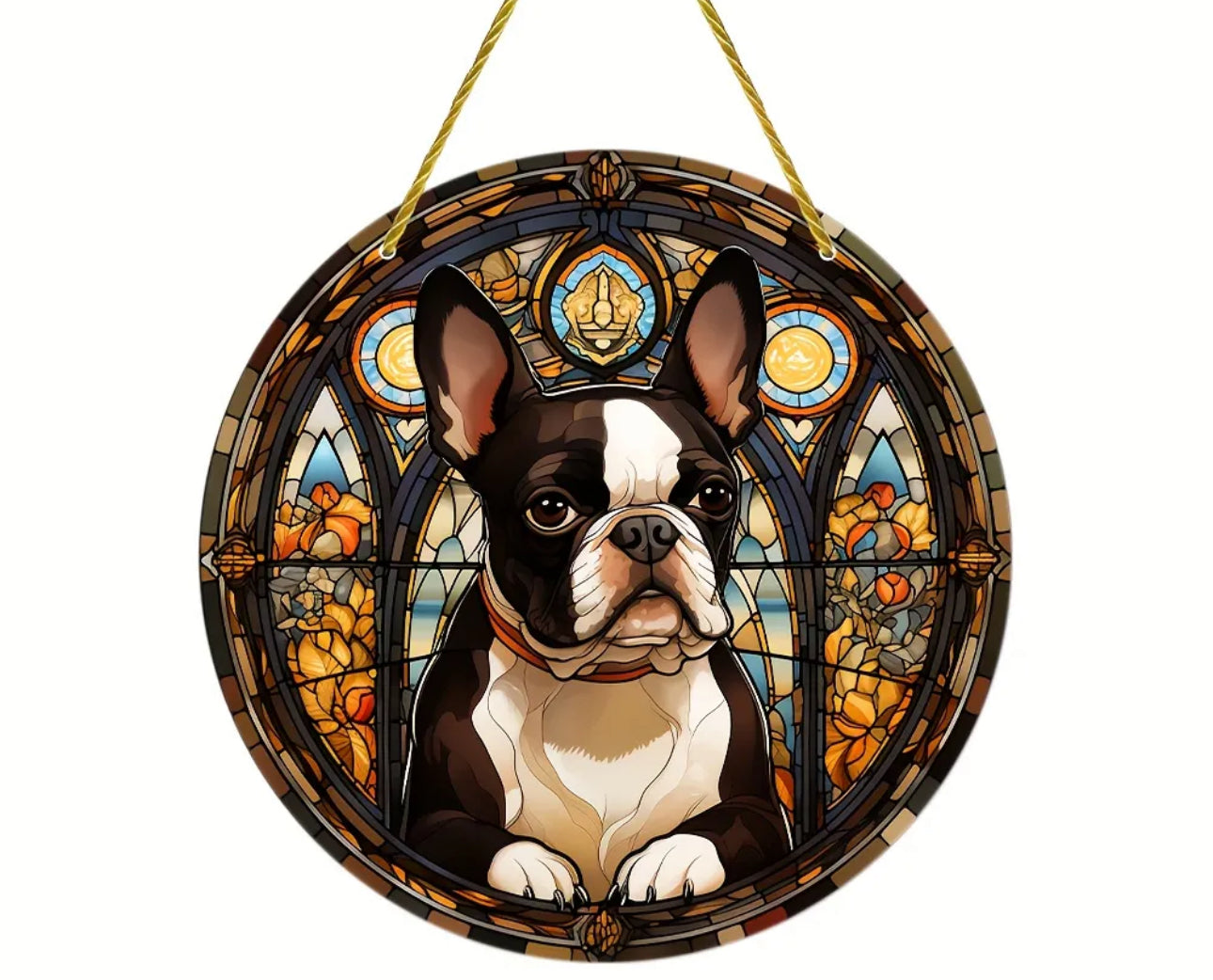 Boston Terrier Dekoschild / Dekoration/ Sonnenfänger #5- Sale