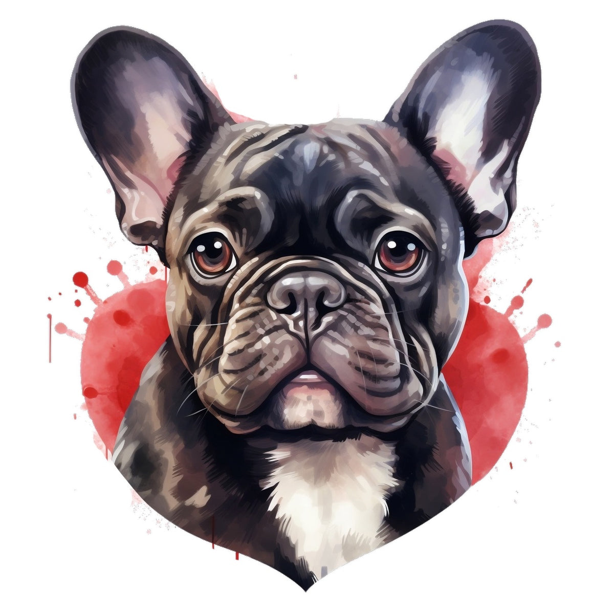 Französische Bulldogge Bügelbild Herzen #19 – Bullyzauber (Maria Thieme)