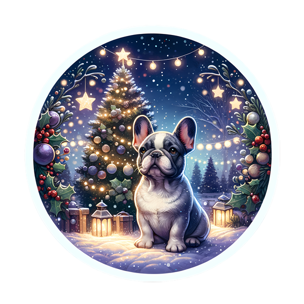 Französische Bulldogge Bügelbild Weihnachten #57