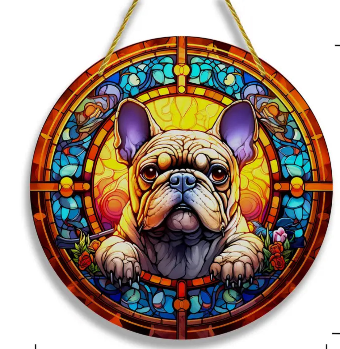 Französische Bulldogge Dekoschild / Dekoration / Sonnenfänger #16