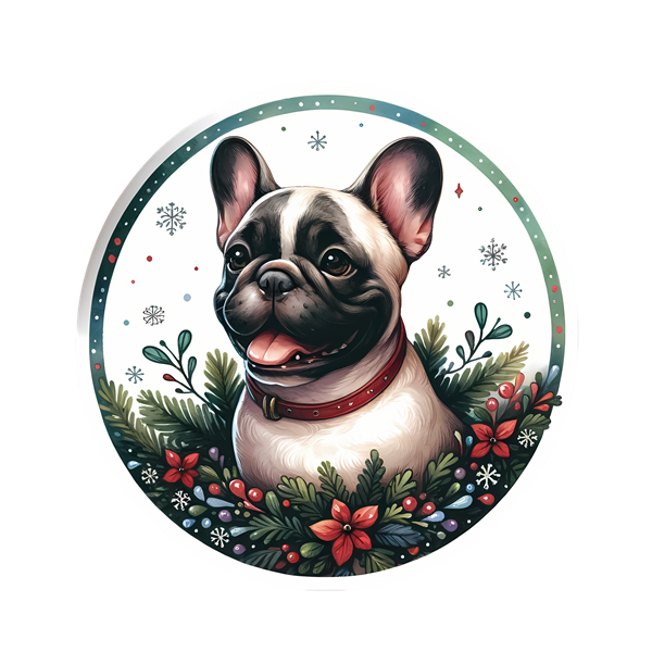 Französische Bulldogge Bügelbild Weihnachten #74