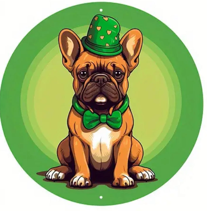 Französische Bulldogge Türschild / Dekoschild / Blechschild #24