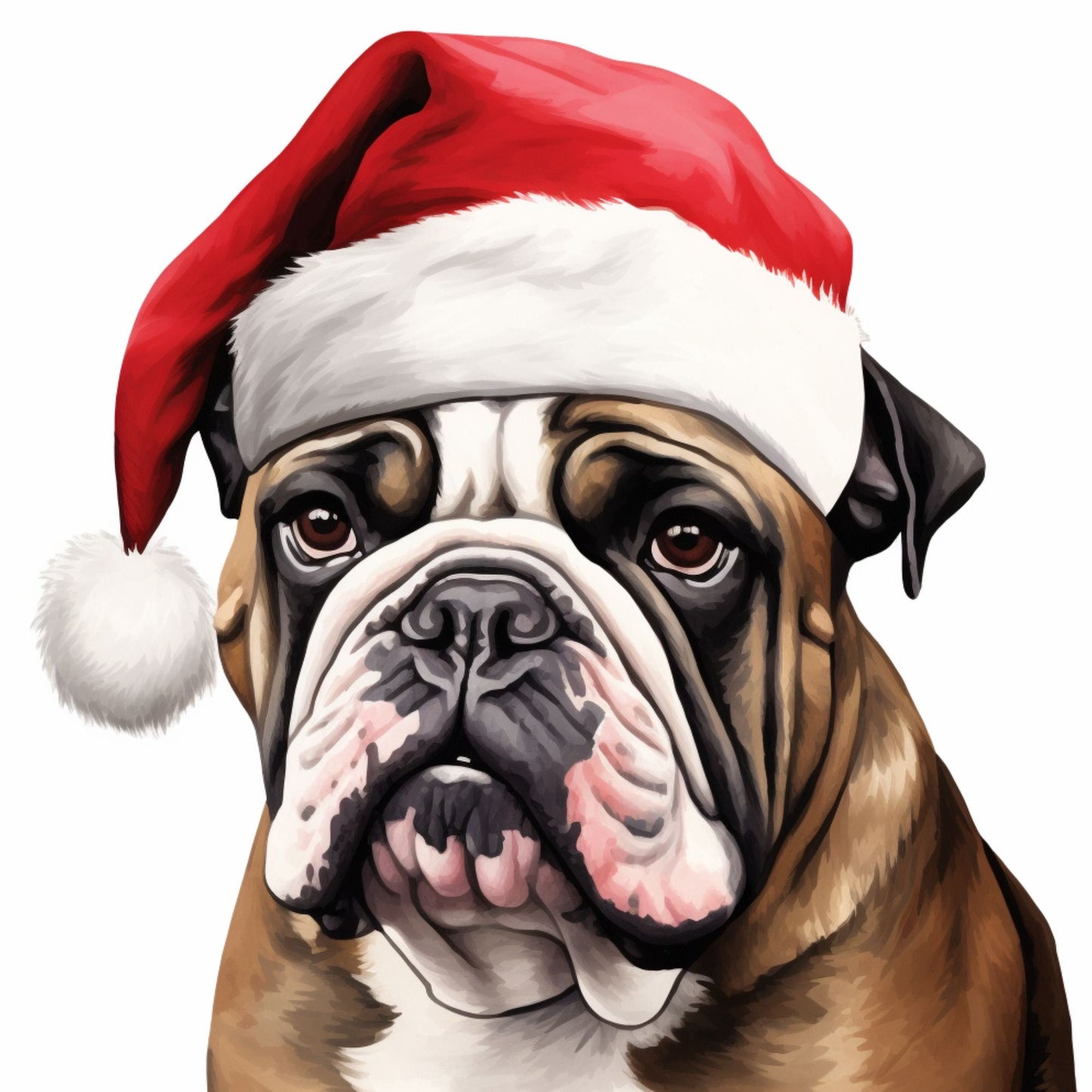 Englische Bulldogge Bügelbild Weihnachten #31