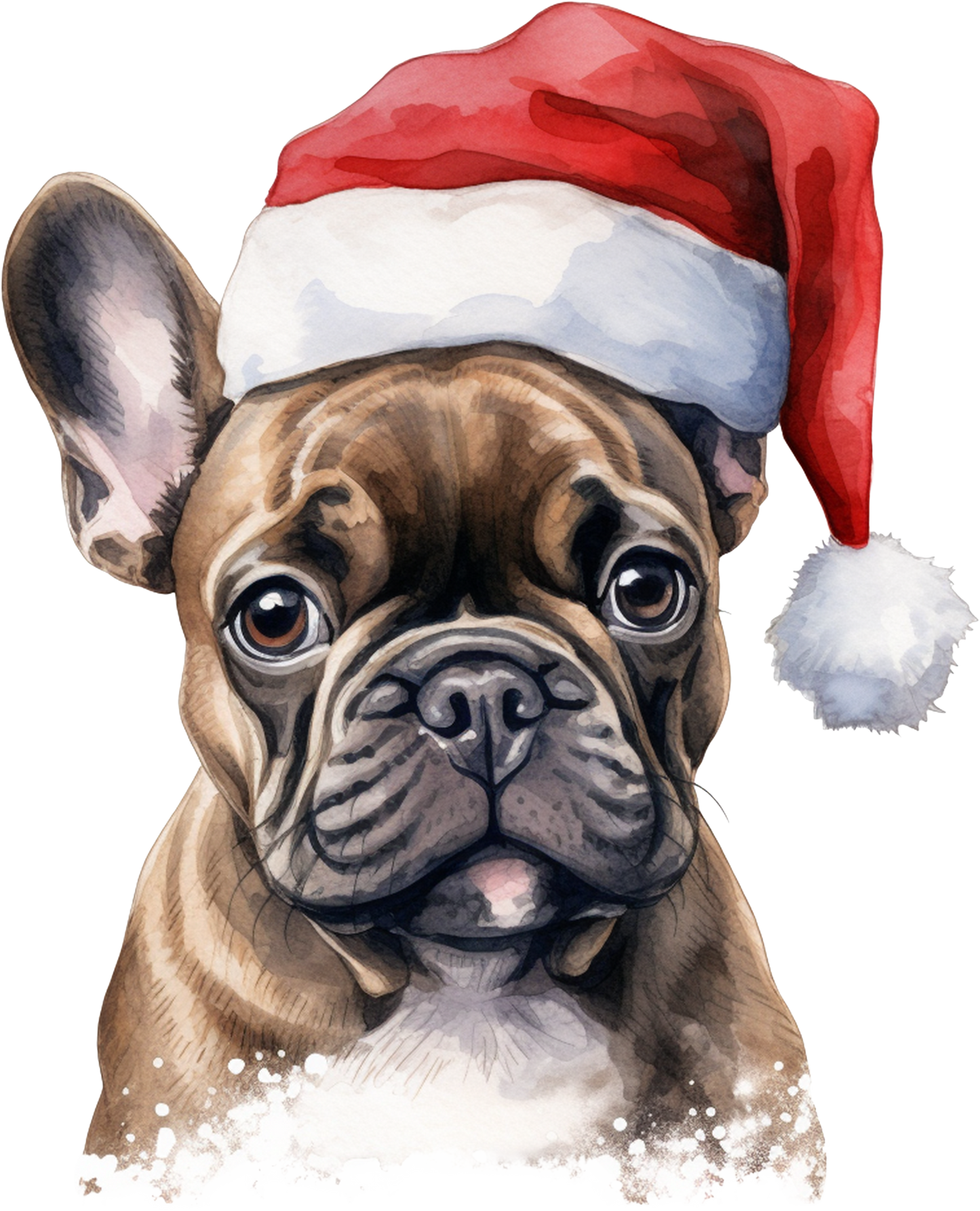 Französische Bulldogge Bügelbild Weihnachten #47